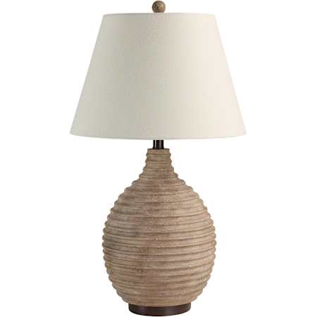 Ren Wil Cebada 28" Tall Vase Table Lamp Textured Brown / Beige