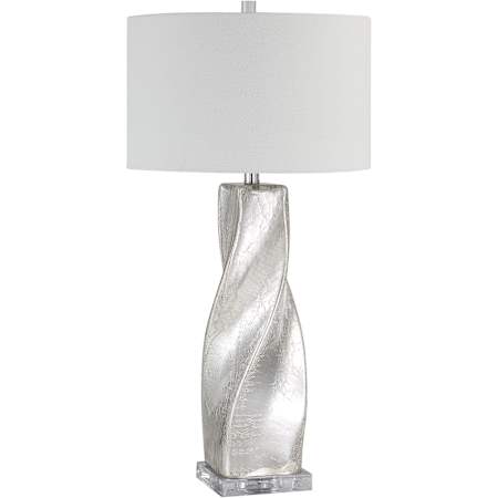 Ren Wil Lyons 32" Tall Buffet Table Lamp Crackled Mercury Silver