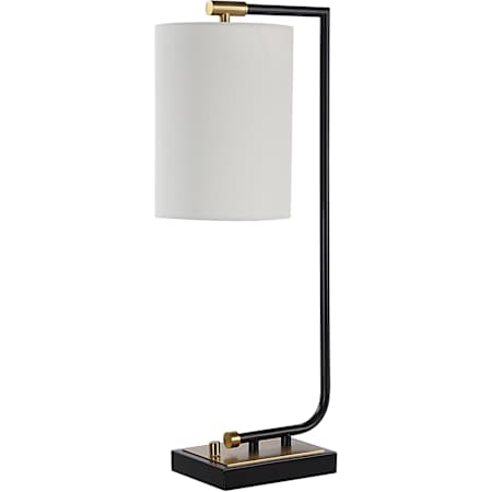Ren Wil Perlato 28" Tall Arc Table Lamp Matte Black