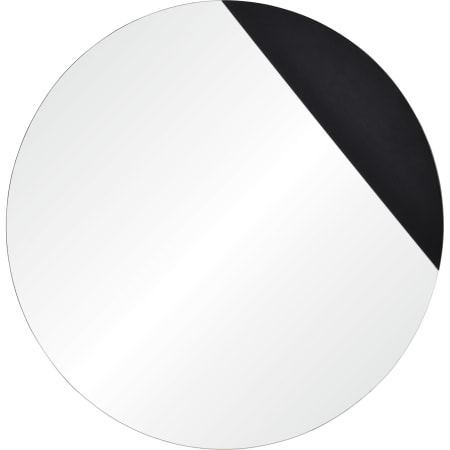 Ren Wil Aver 39-1/2" Diameter Circular Frameless Bathroom Mirror Black Veneer