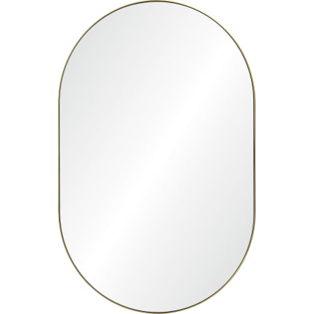 Ren Wil Beckah 26" W x 40" H Oval Bathroom Mirror Satin Brass