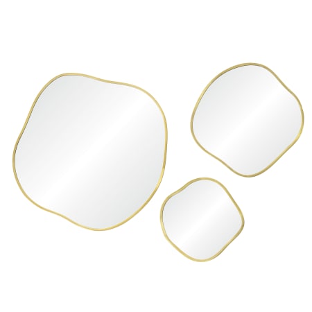 Ren Wil Nucleus 36" Diameter Specialty Framed Accent Mirror Satin Brass