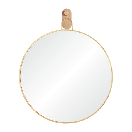 Ren Wil Kinsley 40" W x 49" H Circular Framed Bathroom Mirror Gold Leaf