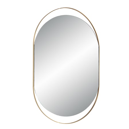 Ren Wil Ecru 26" W x 40" H Oval Framed Bathroom Mirror Satin Brass