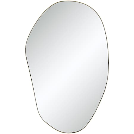 Ren Wil Gatella 23"W x 36"H Specialty Flat Iron Framed Accent Mirror Champagne