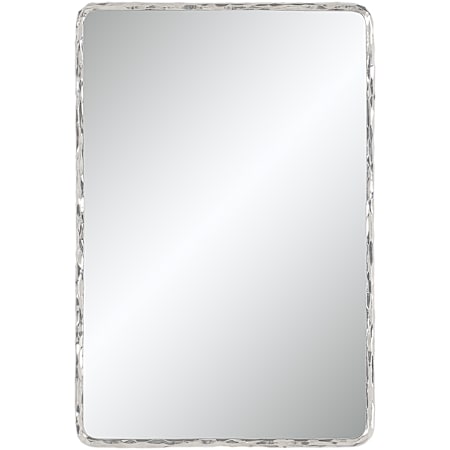 Ren Wil Pollonia 24"W x 36"H Specialty Flat Aluminum Framed Accent Mirror Polished Nickel