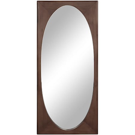 Ren Wil Sitia 30"W x 68"H Rectangular Flat Wood Framed Accent Mirror Walnut