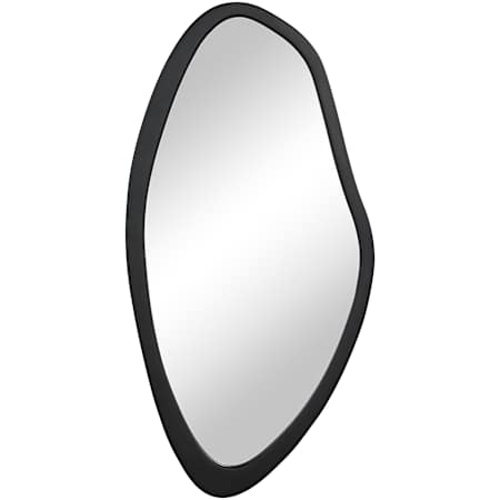Ren Wil Trani 19-3/4"W x 40"H Specialty Flat Wood Framed Accent Mirror Matte Black