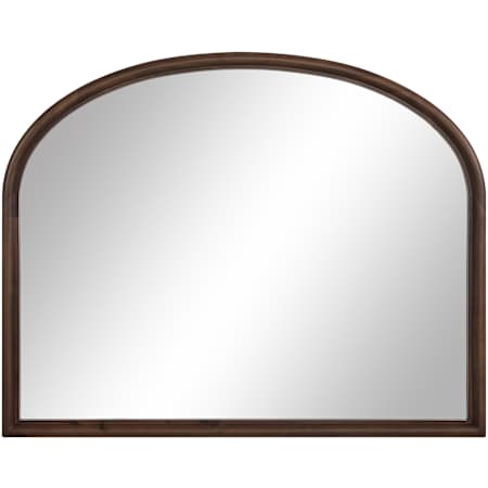Ren Wil Kindra 50"W x 40"H Circular Flat Wood Framed Accent Mirror Walnut