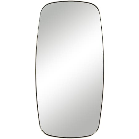 Ren Wil Jacossa 20"W x 40"H Specialty Flat Stainless Steel Framed Accent Mirror Champagne
