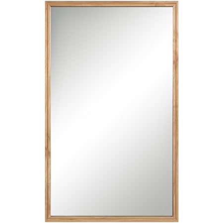 Ren Wil Canas 24"W x 40"H Rectangular Flat Wood Framed Accent Mirror Natural