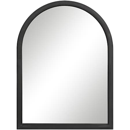 Ren Wil Olfito 18"W x 24"H Arched Flat Wood Framed Accent Mirror Matte Black