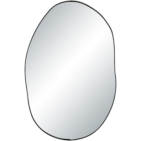 Ren Wil Messini 20"W x 30"H Specialty Flat Iron Framed and Wall Mount Accent Mirror Matte Black