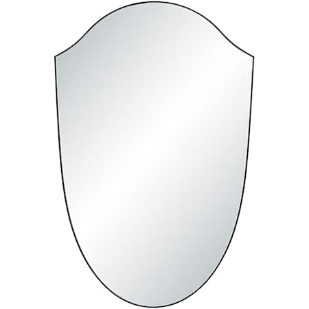 Ren Wil Ryker 26"W x 40"H Arched Flat Iron Framed and Wall Mount Accent Mirror Matte Black