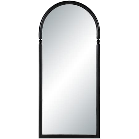 Ren Wil Arcade 34"W x 76"H Arched Flat Iron Framed Full Length Mirror Matte Black
