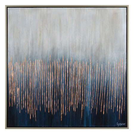 Ren Wil Flynn 50" x 50" Framed Abstract Painting on Canvas Silver