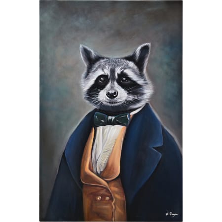 Ren Wil Tribec 47" x 30" Frameless Animals Painting Charcoal