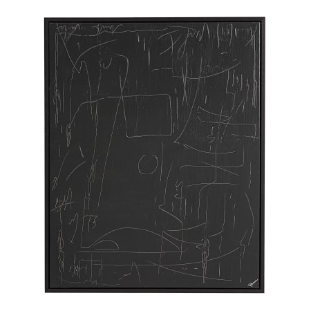 Ren Wil Haiku 50" x 40" Framed Abstract Painting Black