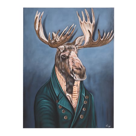 Ren Wil Leandre 48" x 36" Frameless Animals Painting Blue