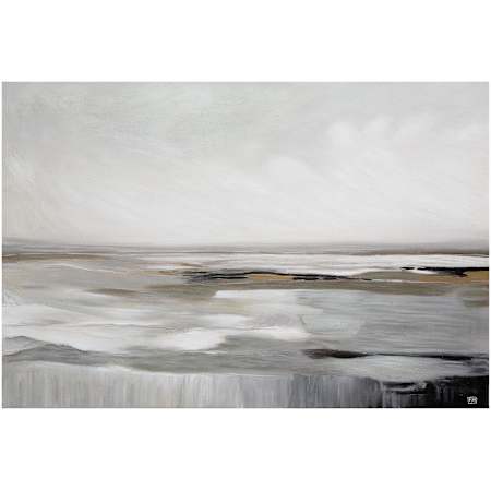 Ren Wil Arnar 40" x 60" Frameless Landscapes Painting Grey