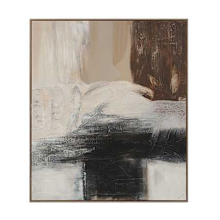 Ren Wil Cane 60" Wide Canvas Wall Art Taupe / Brown / Black
