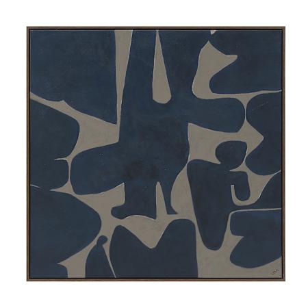 Ren Wil Valerio 50" Wide Canvas Wall Art Navy Blue