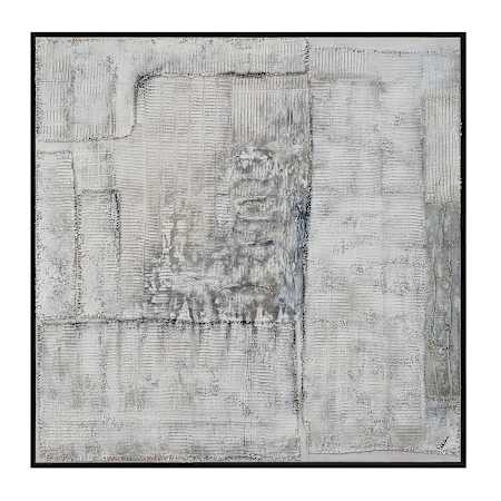 Ren Wil Zariah 45" Wide Canvas Wall Art Grey / Silver