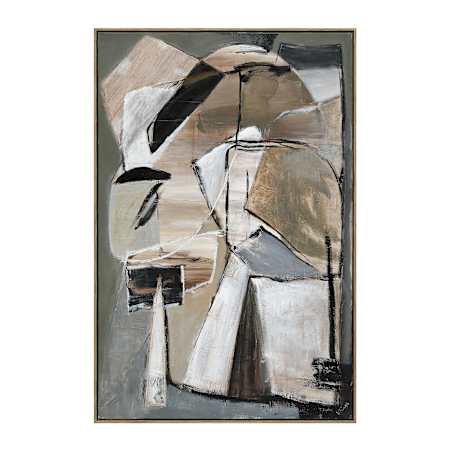 Ren Wil Pascal 40" Wide Canvas Wall Art Gray / Black / Taupe