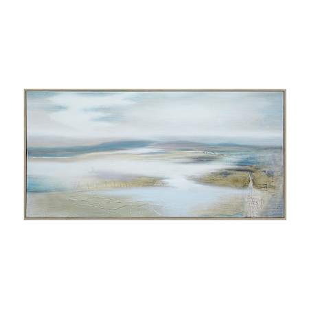 Ren Wil Marbleau 60" Wide Canvas Wall Art Misty Blue