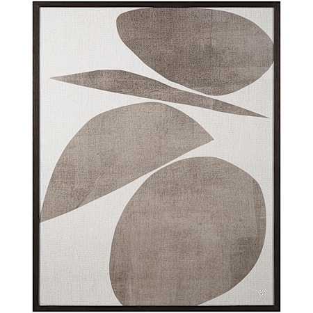Ren Wil Belem 57" x 45" Framed Abstract Drawing Print Beige