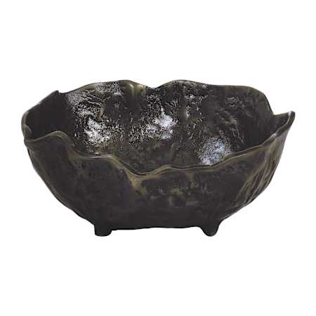 Ren Wil Sparta 11" Wide Indoor Cast Aluminum Decorative Bowl Black Brass