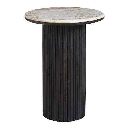 Ren Wil Alessio 18" Diameter Marble Accent Table Natural