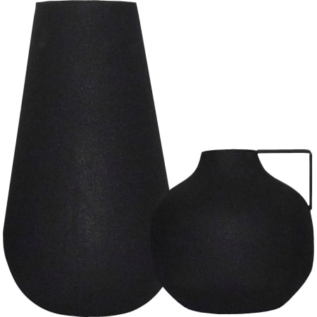 Ren Wil Roove Iron Vases - Set of 2 Textured Matte Black