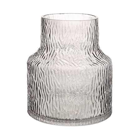 Ren Wil Hyacinth 7" Wide Indoor Mouth Blown Glass Vase Grey Texture