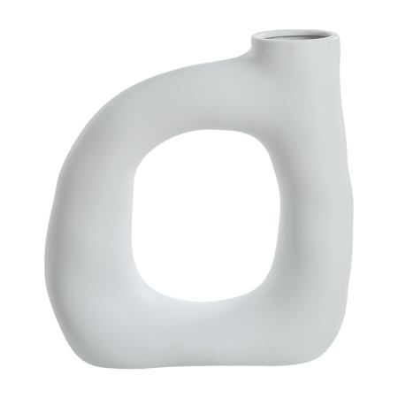 Ren Wil Vostra 13" Wide Indoor Ceramic Vase Matte Off-White