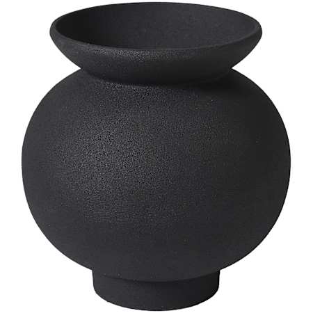 Ren Wil Cadiz 7-1/2" Wide Aluminum Vase Textured Matte Black