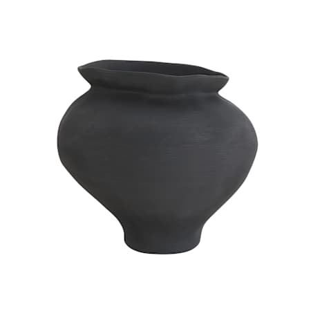 Ren Wil Elia 9.45" Tall Black Ceramic Vase Matte Black Textured