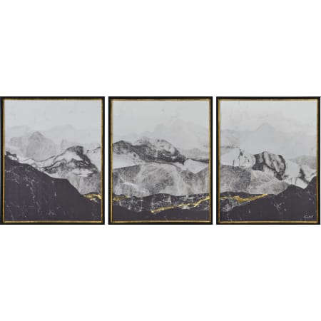 Ren Wil Manford 21.5" X 17.4" (each) Mountain Landscape Wall Art with Black Frame - Set of 3 Grays with Gold