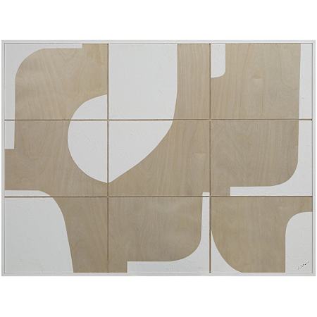 Ren Wil Erula 36" x 48" Framed Abstract Painting White