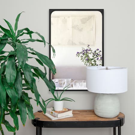 Ren Wil Sorella 24" W x 36" H Rectangular Wood Framed Bathroom Mirror Black Powder Coated