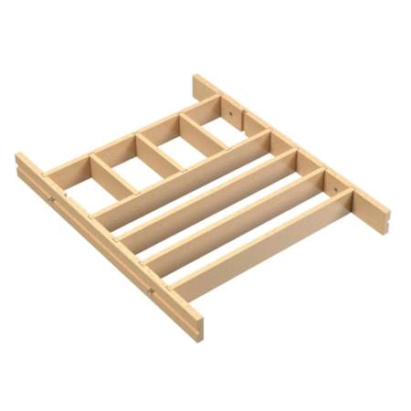 Rev-A-Shelf Wood Classics 25-1/4" Wide Drop In Shallow Drawer Organizer Divider Insert Maple
