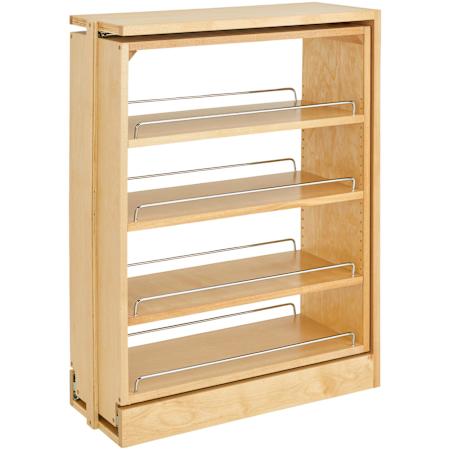 Rev-A-Shelf Wood Classics 9" Base Filler Pull Out Between Cabinet Base Filler Organizer for New / Remodel Kitchen Applications Maple