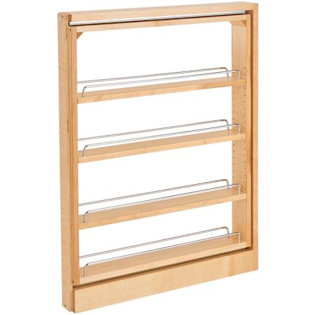 Rev-A-Shelf Wood Classics 3"W Cabinet Base Filler Pull Out Organizer for New Kitchen Applications with Soft Close Maple