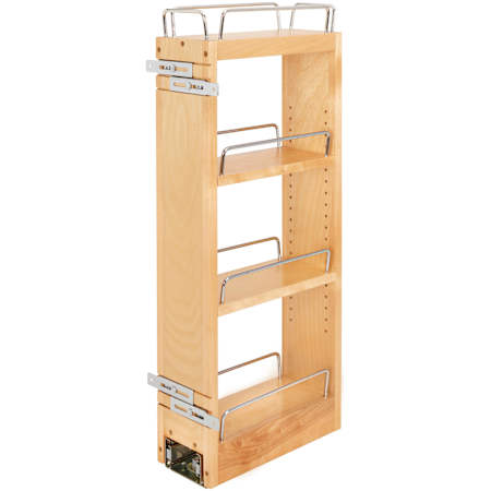 Rev-A-Shelf Wood Classics Soft Close 5"W Pull Out Wall Cabinet Slide Out Organizer for 30"H Cabinets Maple
