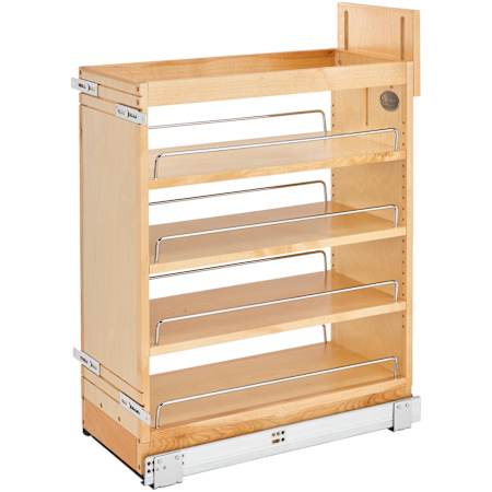 Rev-A-Shelf Wood Classics 10-1/4"W Pull Out Base Cabinet Slide Out Organizer with Soft Close Maple