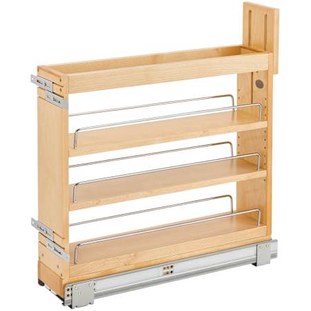 Rev-A-Shelf Wood Classics 6" Pull Out Door Drawer Base Cabinet Slide Out Organizer with Soft Close Maple