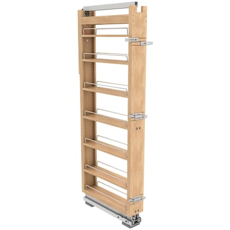Rev-A-Shelf Wood Classics 5"W x 60"H Soft Close Pull Out Tall Cabinet Pantry Filler Organizer Maple