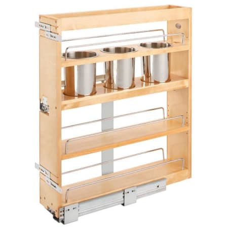 Rev-A-Shelf Wood Classics 6-1/4"W Base Cabinet Pull Out Utensil Organizer with BLUMOTION Soft Close for 9"W Cabinet Space Maple