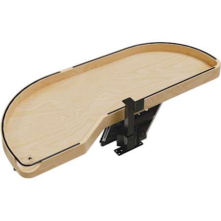 Rev-A-Shelf Craftsman 36" W Solid Maple Single-Tier Girasolo with Soft-Close for 15" Left Door / Blind Right Corner Cabinets Glossy Light Brown