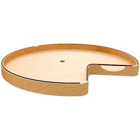 Rev-A-Shelf Craftsman 26" Diameter Designer Solid Maple Kidney Shaped Single Lazy Susan with Swivel Bearing for 33" Corner Base Cabinets Maple / Black